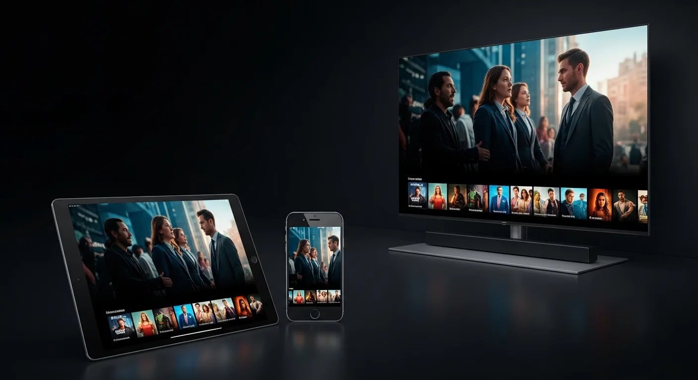 Duplex IPTV sur plusieurs appareils - smartphone, tablette et smart TV simultanément