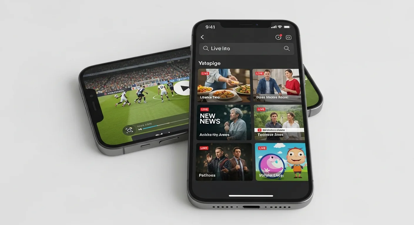 GSE Smart IPTV sur iPhone avec liste de chaînes et EPG