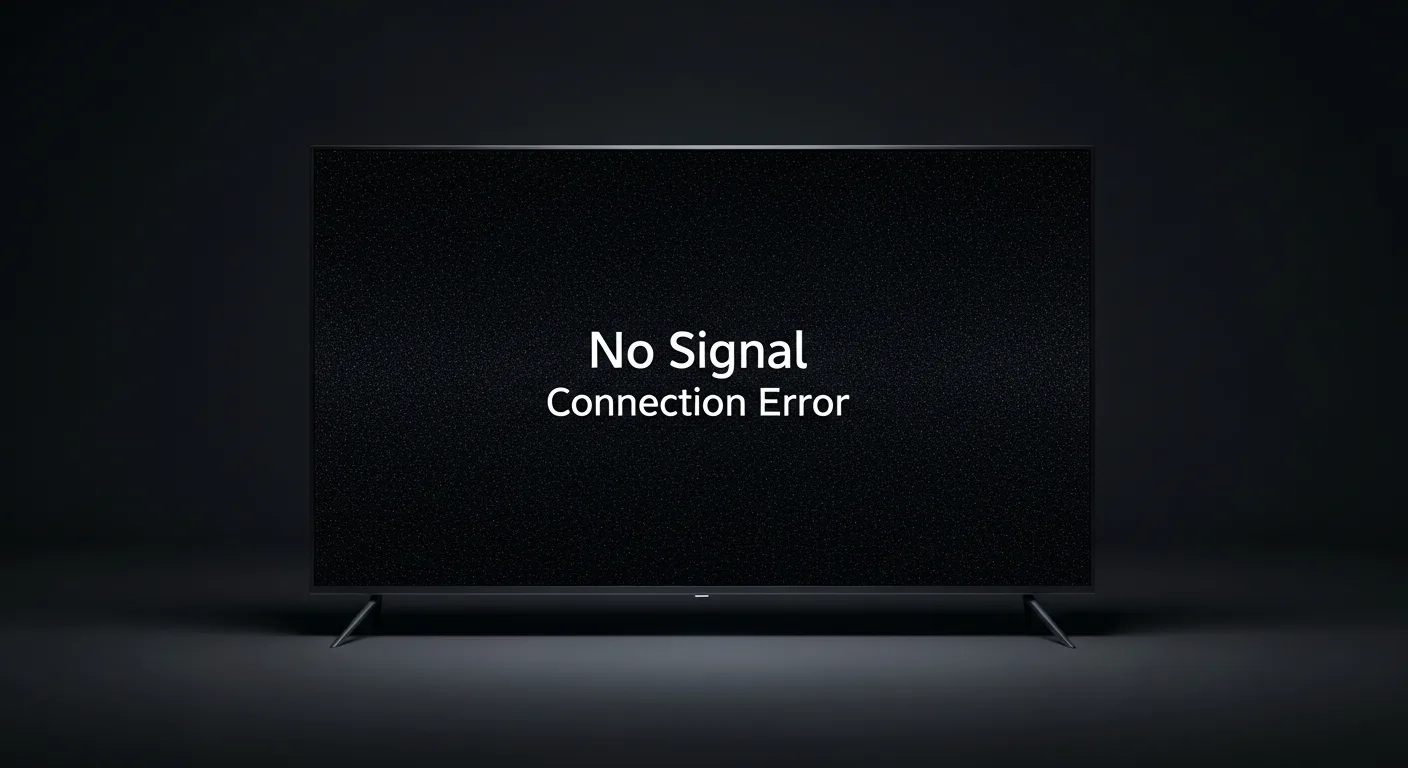 Télévision affichant un message d'erreur de connexion IPTV
