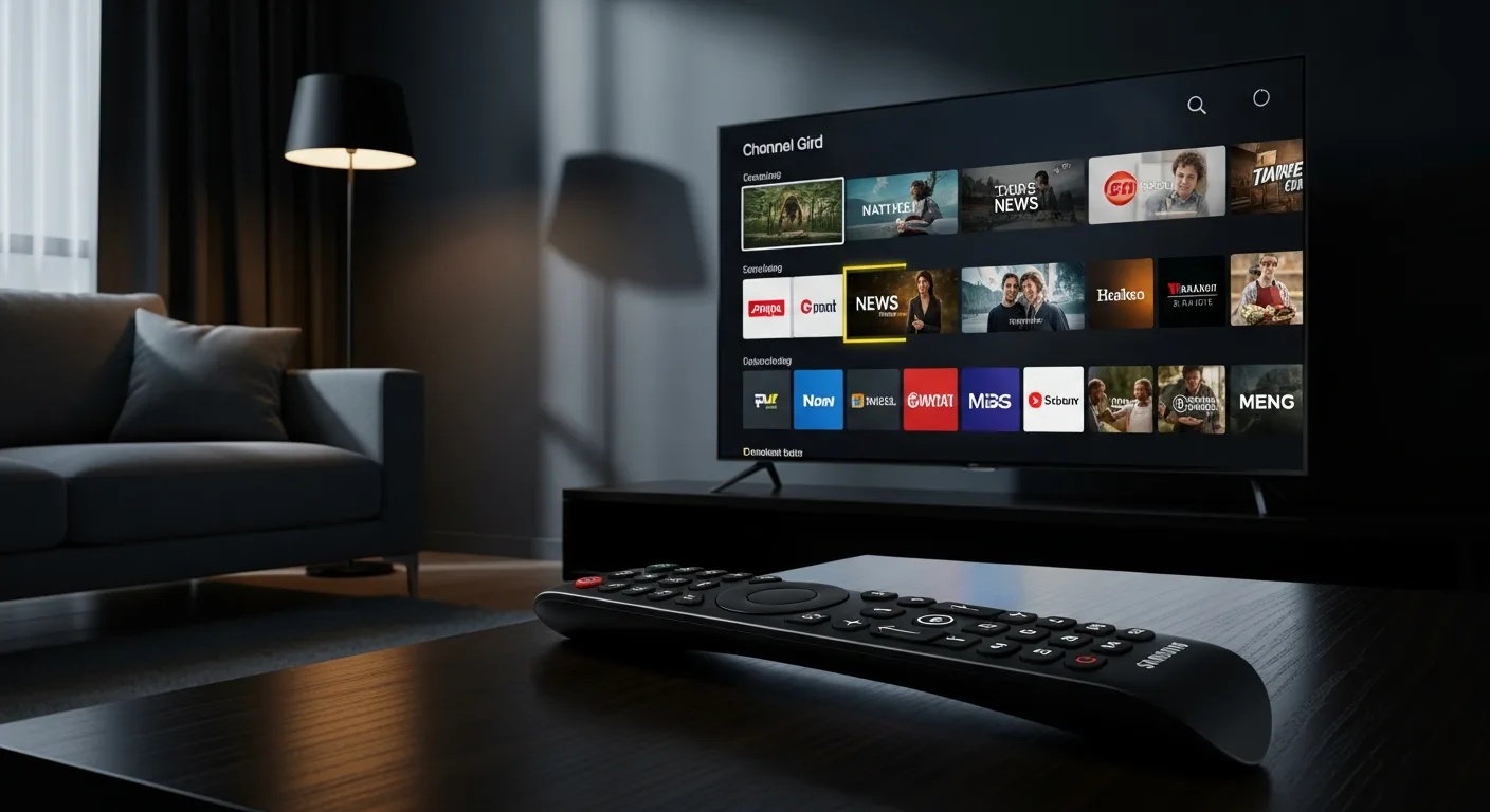 Smart IPTV SIPTV affiché sur un téléviseur Samsung Smart TV