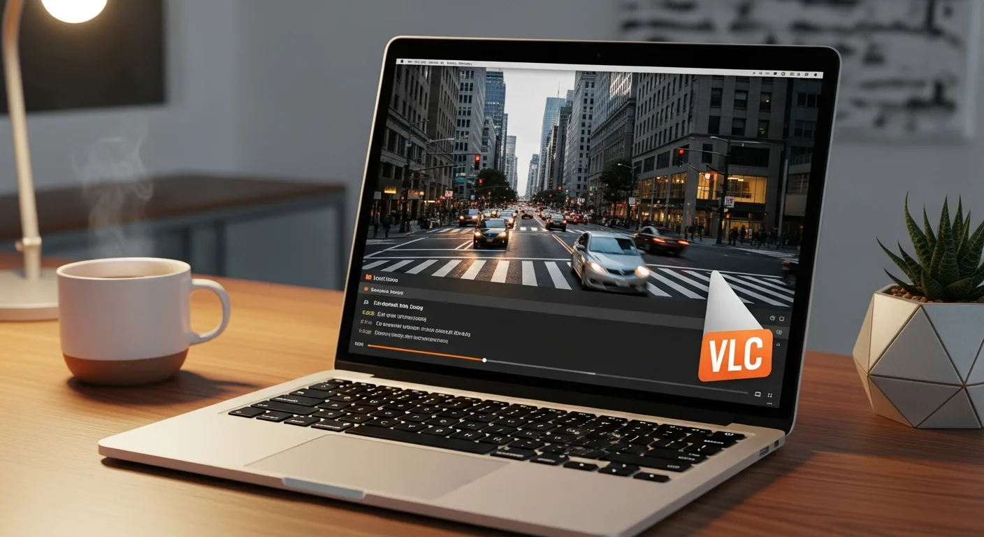 VLC media player sur Mac diffusant un flux IPTV en direct